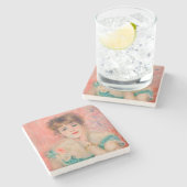 Pierre-Auguste Renoir - Actress Jeanne Samary Stenen Onderzetter (Zijkant)