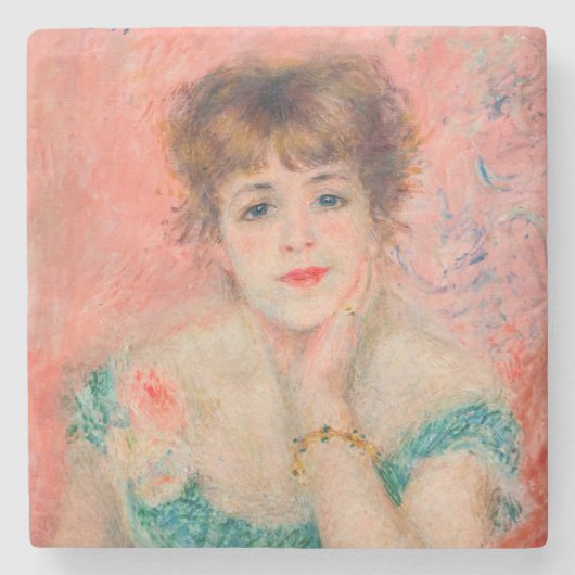 Pierre-Auguste Renoir - Actress Jeanne Samary Stenen Onderzetter (Voorkant)