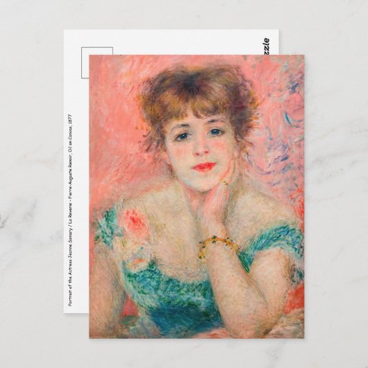 Pierre-Auguste Renoir - Actrice Jeanne Samary Briefkaart (Voorkant / Achterkant)