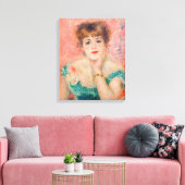 Pierre-Auguste Renoir - Actrice Jeanne Samary Canvas Afdruk (Insitu (Woonkamer))
