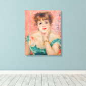 Pierre-Auguste Renoir - Actrice Jeanne Samary Canvas Afdruk (Insitu (Houten vloer))