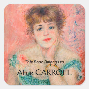 Pierre-Auguste Renoir - Actrice Jeanne Samary Vierkante Sticker