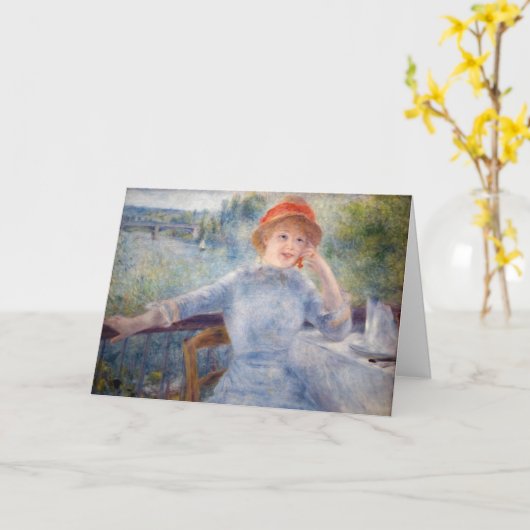 Pierre Auguste Renoir - Alphonsine Fournaise Kaart (Gele Bloem)