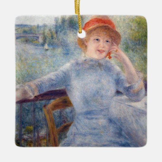 Pierre Auguste Renoir - Alphonsine Fournaise Keramisch Ornament (Voorkant)