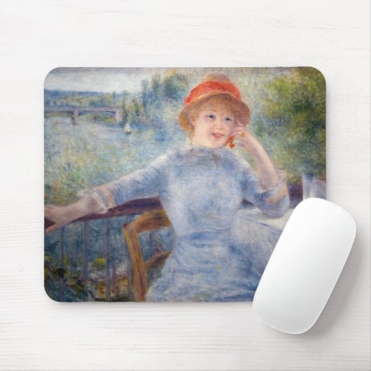 Pierre Auguste Renoir - Alphonsine Fournaise Muismat (Met muis)