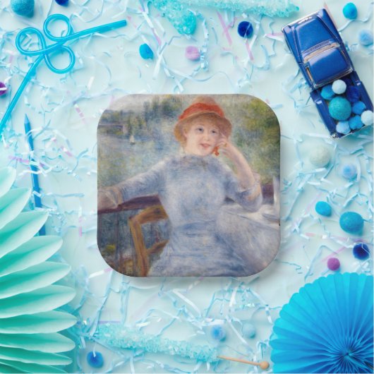 Pierre Auguste Renoir - Alphonsine Fournaise Papieren Bordje (Feest)