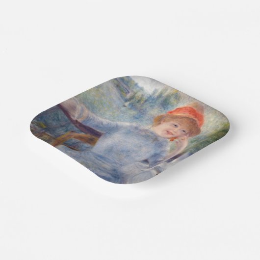 Pierre Auguste Renoir - Alphonsine Fournaise Papieren Bordje (Gebogen)