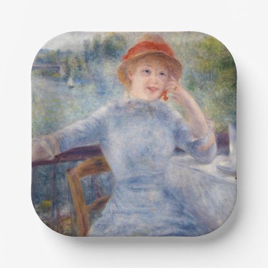 Pierre Auguste Renoir - Alphonsine Fournaise Papieren Bordje (Voorkant)