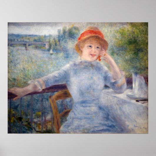 Pierre Auguste Renoir - Alphonsine Fournaise Poster (Voorkant)