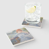Pierre Auguste Renoir - Alphonsine Fournaise Stenen Onderzetter (Zijkant)
