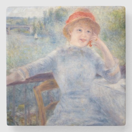 Pierre Auguste Renoir - Alphonsine Fournaise Stenen Onderzetter (Voorkant)