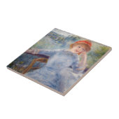 Pierre Auguste Renoir - Alphonsine Fournaise Tegeltje (Zijkant)