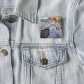 Pierre Auguste Renoir - Alphonsine Fournaise Vierkante Button 5,1 Cm (In situ)