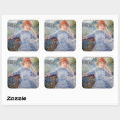 Pierre Auguste Renoir - Alphonsine Fournaise Vierkante Sticker (Vel)