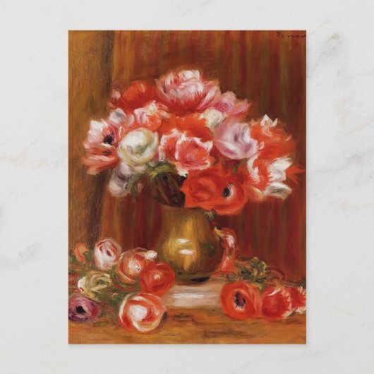 Pierre-Auguste Renoir-Anemones Briefkaart (Voorkant)