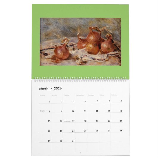 Pierre-Auguste Renoir Artwork Kalender (Mar 2026)