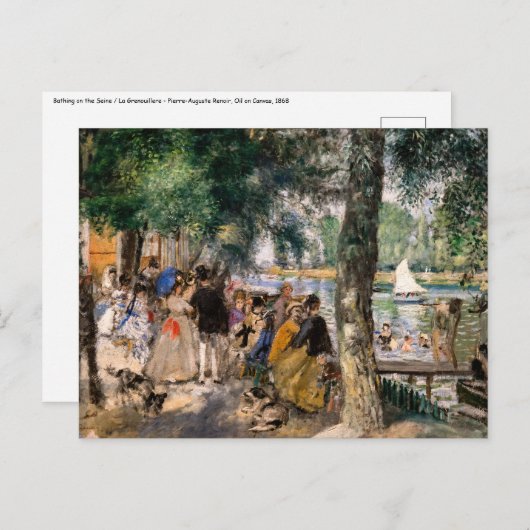 Pierre-Auguste Renoir - Baden aan de Seine Briefkaart (Voorkant / Achterkant)