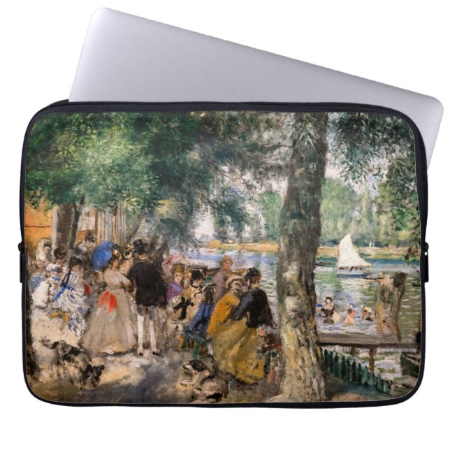 Pierre-Auguste Renoir - Baden op de Seine Laptop Sleeve (Voorkant)