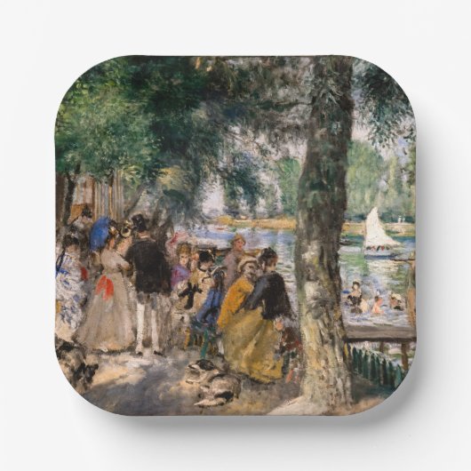 Pierre-Auguste Renoir - Baden op de Seine Papieren Bordje (Voorkant)