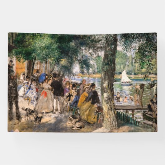 Pierre-Auguste Renoir - Baden op de Seine Spandoek (Horizontaal)