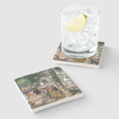 Pierre-Auguste Renoir - Baden op de Seine Stenen Onderzetter (Zijkant)