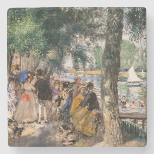 Pierre-Auguste Renoir - Baden op de Seine Stenen Onderzetter (Voorkant)