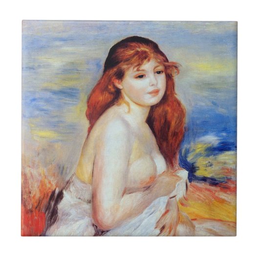 Pierre Auguste Renoir - Bather Tegeltje (Voorkant)