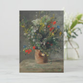 Pierre-Auguste Renoir - Bloemen in een vaas 1866 Bedankkaart (Staand voorkant)