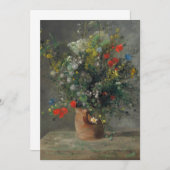 Pierre-Auguste Renoir - Bloemen in een vaas 1866 Bedankkaart (Voorkant / Achterkant)