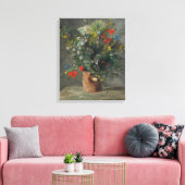 Pierre-Auguste Renoir - Bloemen in een vaas 1866 Canvas Afdruk (Insitu (Woonkamer))