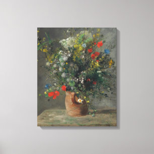 Pierre-Auguste Renoir - Bloemen in een vaas 1866 Canvas Afdruk