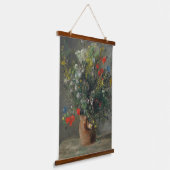 Pierre-Auguste Renoir - Bloemen in een vaas 1866 Hangend Wandkleed (Gebogen)