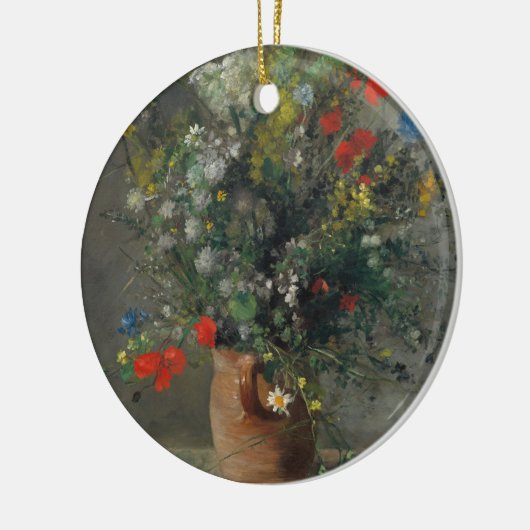 Pierre-Auguste Renoir - Bloemen in een vaas 1866 Keramisch Ornament (Links)