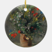 Pierre-Auguste Renoir - Bloemen in een vaas 1866 Keramisch Ornament (Achterkant)