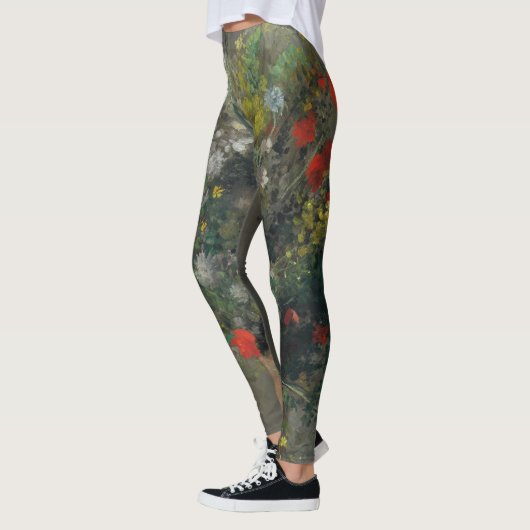 Pierre-Auguste Renoir - Bloemen in een vaas 1866 Leggings (Links)