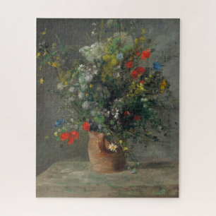 Pierre-Auguste Renoir - Bloemen in een vaas 1866 Legpuzzel