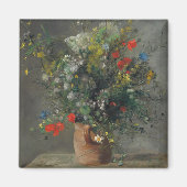 Pierre-Auguste Renoir - Bloemen in een vaas 1866 Magneet (Voorkant)