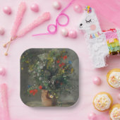 Pierre-Auguste Renoir - Bloemen in een vaas 1866 Papieren Bordje (Feest)