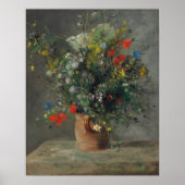 Pierre-Auguste Renoir - Bloemen in een vaas 1866 Poster (Voorkant)