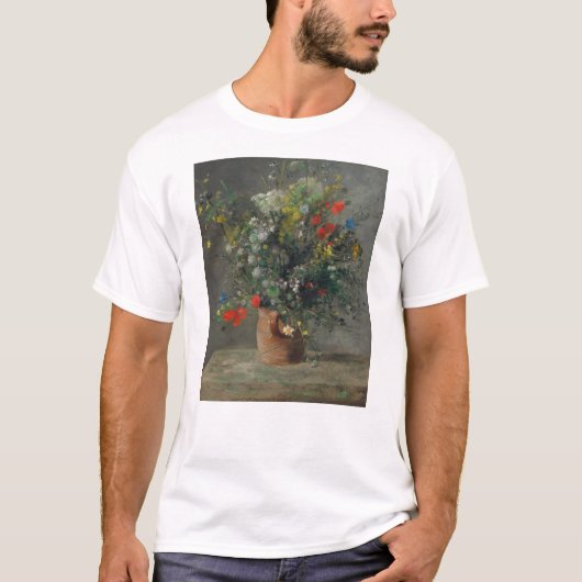 Pierre-Auguste Renoir - Bloemen in een vaas 1866 T-shirt (Voorkant)