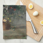 Pierre-Auguste Renoir - Bloemen in een vaas 1866 Theedoek (Quarter Fold)