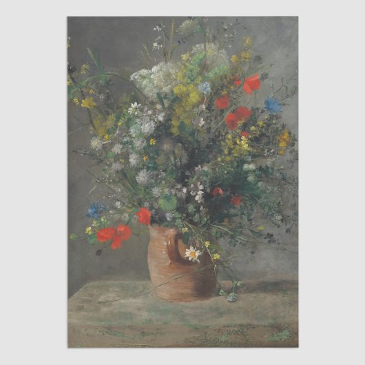 Pierre-Auguste Renoir - Bloemen in een vaas 1866 Tissuepapier