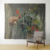 Pierre-Auguste Renoir - Bloemen in een Vaas 1866 Wandkleed (In Situ (horizontaal))