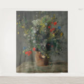 Pierre-Auguste Renoir - Bloemen in een Vaas 1866 Wandkleed (Voorkant)