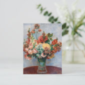 Pierre-Auguste Renoir - Bloemen in een vaas Briefkaart (Staand voorkant)