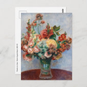 Pierre-Auguste Renoir - Bloemen in een vaas Briefkaart (Voorkant / Achterkant)
