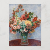 Pierre-Auguste Renoir - Bloemen in een vaas Briefkaart (Voorkant)