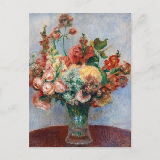 Pierre-Auguste Renoir - Bloemen in een vaas Briefkaart (Voorkant)
