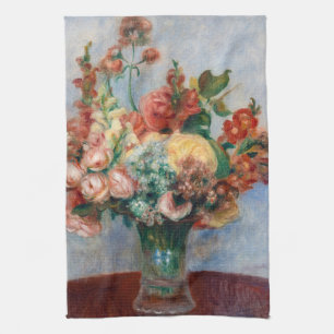 Pierre-Auguste Renoir - Bloemen in een vaas Theedoek