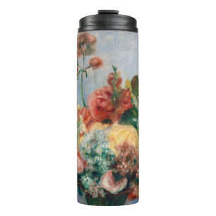 Pierre-Auguste Renoir - Bloemen in een vaas Thermosbeker